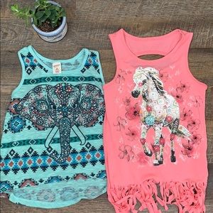 Girls tank tops Size Medium 10/12 Lot of 2